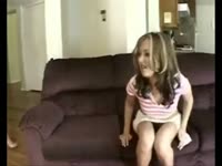 Skinny chick takes on a huge cock